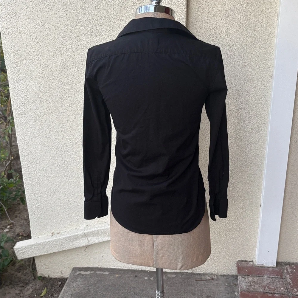 Saint Laurent Classic Slim Fit Black Button-Up Shirt from Saks NY. Made in Italy